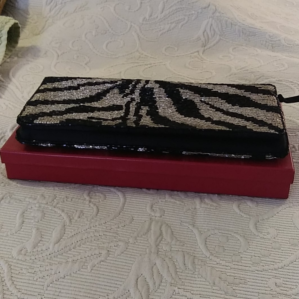 Neiman Marcus Beaded Clutch Bag